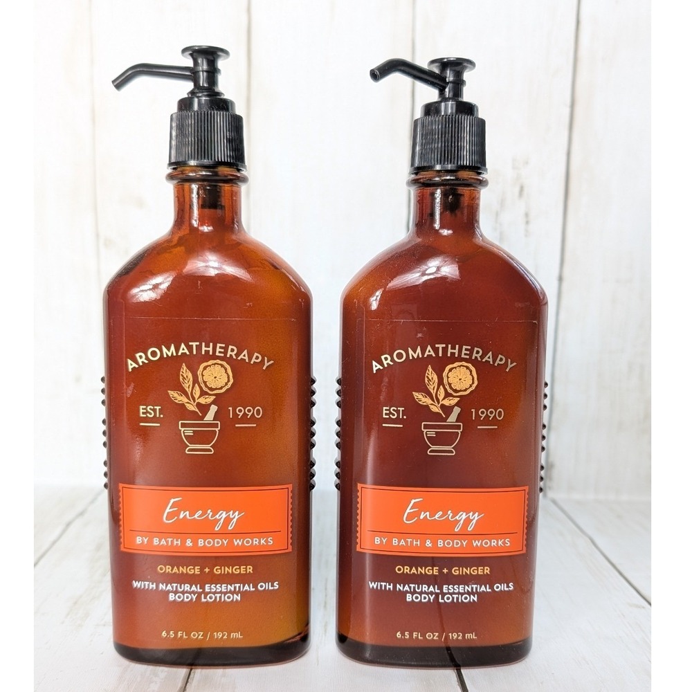 Bath & Body Works Aromatherapy‎ Energy Orange Ginger Body Lotion 6.5oz Set of 2